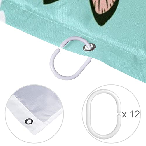 Rideau de douche papillon vert anti-projections 183 x 183 cm - 5