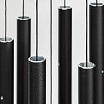 Corinthian Bells 27 Chimes à vent noir de pouce pour l'extérieur, Chime à vent en métal moderne pour Patio Decor, Fabriqué en USA
