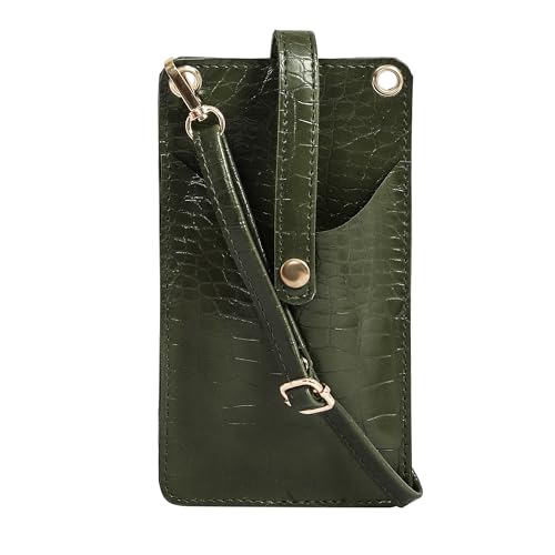 Image of Bagsy Malone Women's Small Cross-Body Phone Bag Stylish Vegan Leather Mobile Cell Phone Holder Pocket Purse Wallet Sling Bag Mini Shoulder Bags