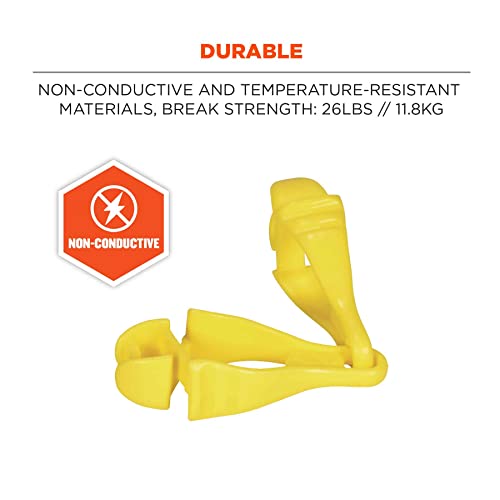 Image of Ergodyne Squids 3400 Glove Clip Holder with Dual Clips, Lime, 1 Count (Pack of 1)