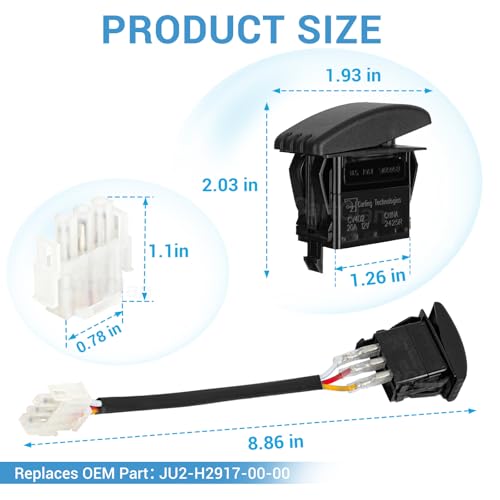 Image of Forward Reverse Switch Fit for Yamaha Golf Carts, #JU2-H2917-00-00 JR1-H2917-10 JR1-H2917-20