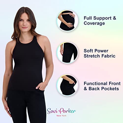 Savi Parker Women’s Maternity Jeans Over The Belly - Pregnancy Must Haves Fall And Winter Maternity Clothes (S, Black Rinse) #TOP5