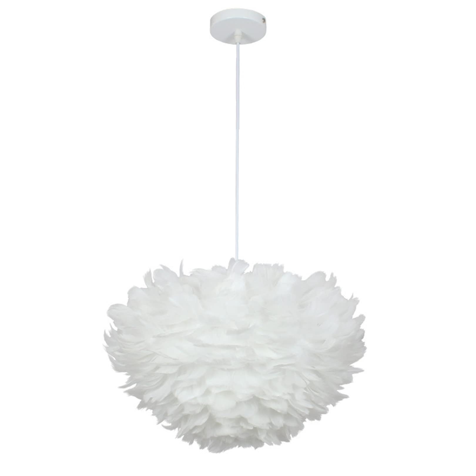 Lampe à plumes moderne 50cm contre l'éclairage agressif du salon