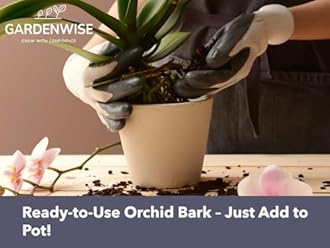 GARDENWISE Premium Orchid Bark for Potting Mix – Ready-to-Use Pine Bark for Indoor Plants, Orchid Repotting & Soil Mix Creation, Ideal Orchid Medium (1 Quart)