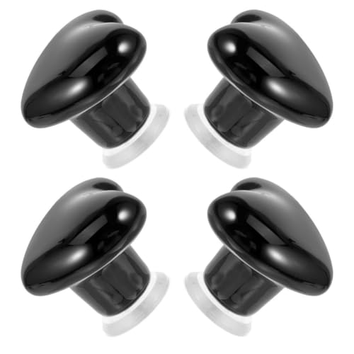 STOBAZA Toilet Button Assistant Tool Elegant Design Heart Shaped 4pcs Ceramic and Copper Material, Easy Installation, Versatile Use for Home Restrooms for Women and Those with Short