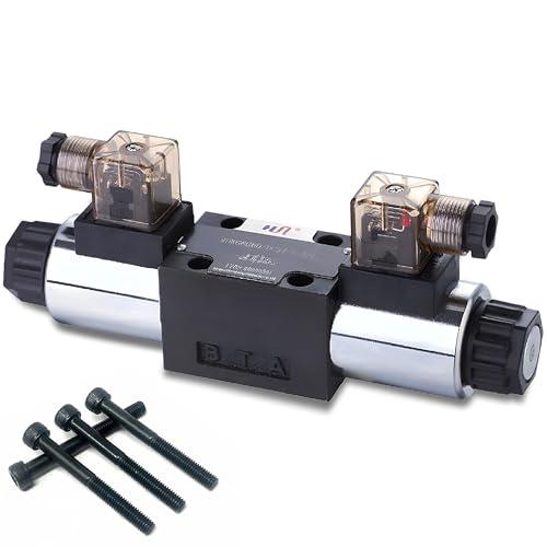 Hydraulic Valve Directional Control Electric Solenoid D03 (NG6) Size-6 3-Position 4-Ports 2-Pin 4-Way (Size 6, 12V DC, E Spool)