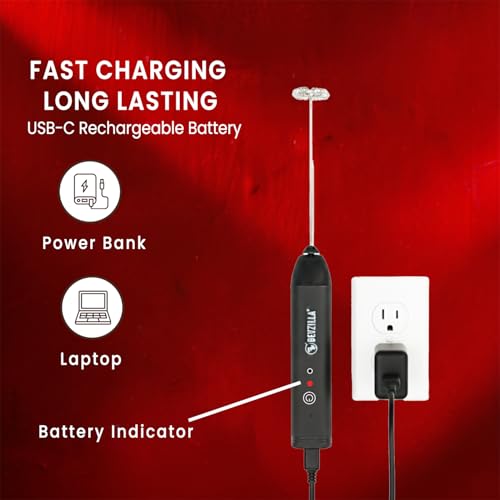 Image of Bevzilla 48 Classic Coffee Sachet with Rechargeable Electric Frother Combo Pack | 3-Speed Setting with Type-C Fast Charging|r | Cafe Coffee Kit | Perfect for Espresso, Latte & Cappuccino | Enjoy Hot & Cold Brews