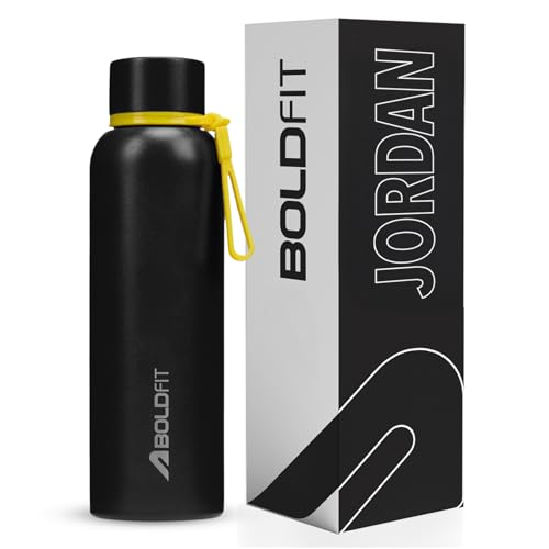 Image of Boldfit Water Bottle 700ml Stainless Steel Water Bottle Vacuum Insulated Hot & Cold Flask Leakproof BPA Free Metal Bottle with Strap Rust Free Reusable Water Bottle for Gym, Office, School & Travel
