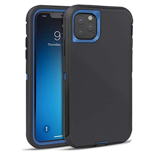 FOGEEK Case for iPhone 11 Pro, Heavy Duty Rugged Case, Full Body Protective Cover [Shockproof] Compatible for iPhone 11 Pro 2019 [5.8 Inch] (Black/Blue)