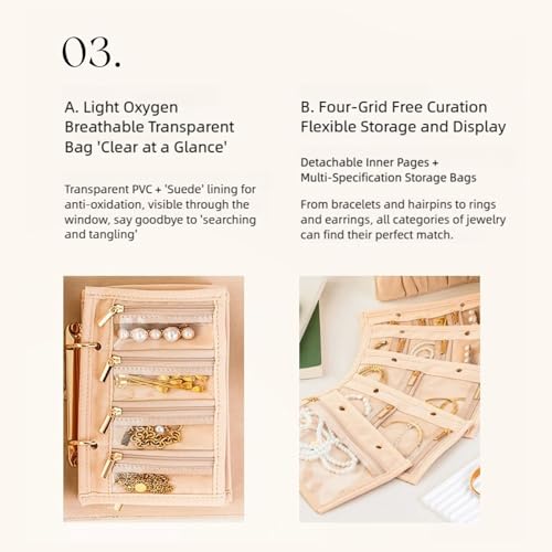 Pochettes à bijoux en cuir compartiments étui rangement bagues