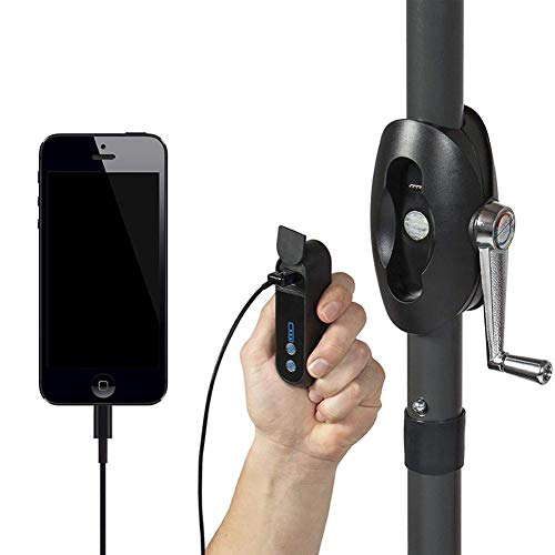Sombrilla de patio con LED solar de 9 pies y cargador USB para exterior en offset 4