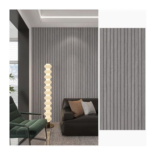Paneles PVC Pared Panel de pared de listones de madera, paneles insonorizados 3D, paneles acústicos grandes para techos interiores, revestimiento de madera insonorizado para sala de estar y dormitorio