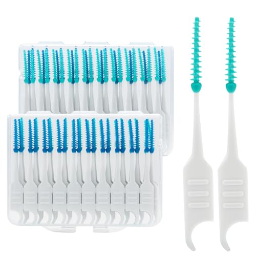シリコン歯間ブラシ, 使い捨て矯正用ブラシ, 曲げやすい歯列矯正クリーニングツール (80)