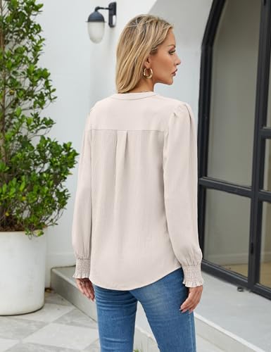 BMJL Womens Dressy Casual Blouses Business Casual Work Tops Long Sleeve Shirts 2024 Fall Outfits2