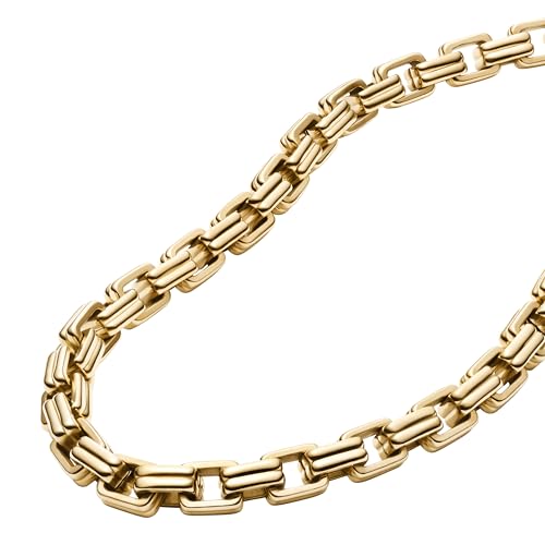 Image of Fossil Women's Ellis Toi Et Moi Gold-Tone Brass Station Necklace