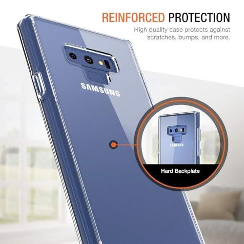 Image of NISHTECH for Samsung Galaxy Note 9 Premium Transparent Hybrid Soft Slim Dust Proof Back Case Cover Silicone with Camera Protection