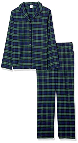 Amazon Essentials Women's Flannel Long-Sleeve Button Front Shirt and Pant Pajama Set3