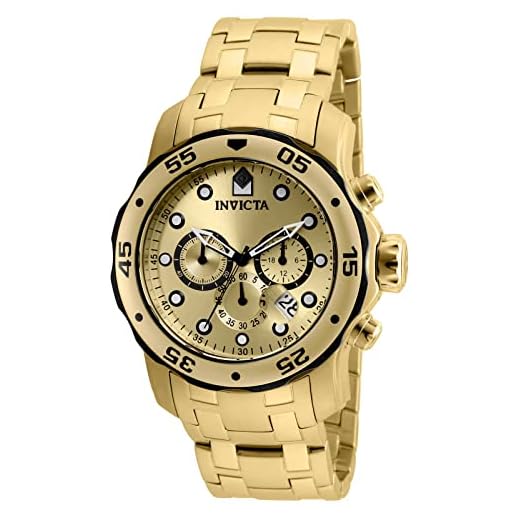 Invicta 80070 Pro Diver - Scuba Reloj para Hombre acero inoxidable Cuarzo Esfera oro