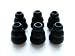 6pcs Small (S) Black Soft Triple Flange Replacement Eartips Earbuds Set for Sennheiser IE Series, CX Series, CXC Series, CXL Series, OCX Series, and MM Series In Ear Earphone Headsets