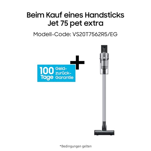 Samsung Jet 75 Pet Extra VS20T7562R5/EG – Kabelloser Akku-Handstaubsauger