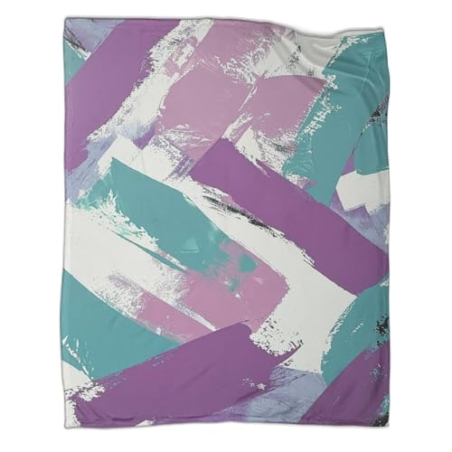 Couverture douce pour voyage et bureau, plaid chaud géométrique