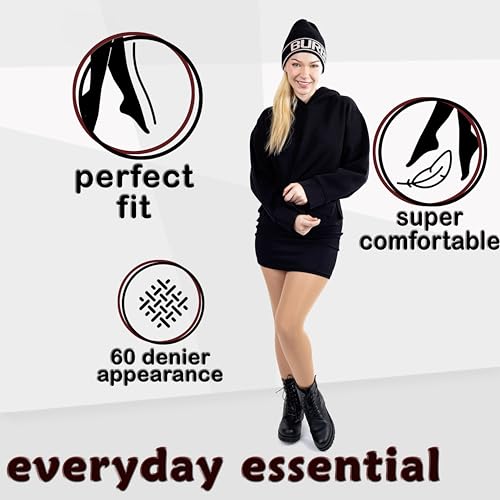 Image of Silky Toes Women's 60D Soft Opaque Tights 1-2 Pairs -Black White And Colored Stockings for Women