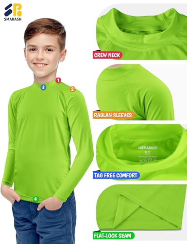 Image of Boys Rash Guard Swim Shirts Long Sleeve UPF 50+ Swimwear Toddler Kids Sun Protection SPF Water Surfing Swimming Shirts 0-16Y