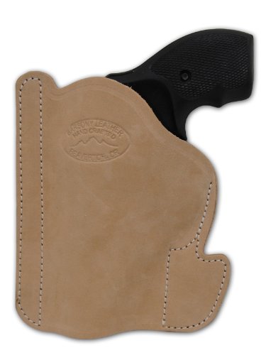 Barsony New Natural Tan Leather Pocket Holster For 2", Snub-Nose .38 .357 Revolvers (Kimber K6S) #TOP1