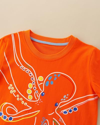 Image of AIWUHE Toddler T Shirts Cotton Summer Tshirts Boys Girls Short Sleeve Tee Tops Casual Graphic Clothes Crew Neck Shirts 2-6Y