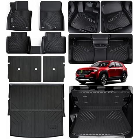 LJWAITO Floor Liners & Cargo Liners & Backrest Mat for 2023 2024 2025 Mazda CX50 CX-50,TPE All Weather Protection Car Floor Mats with Trunk Mat Covering The Backrest Cover