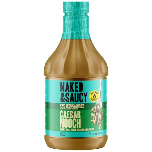 Naked & Saucy Low Calorie Creamy Caesar Dressing, Gluten-Free, Soy-Free, Vegan, Paleo, 31 fl oz