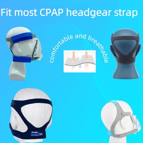 Image of 4 Pack CPAP Mask Strap Covers | Strap Comfort Pads, Compatible with Full Mask, Reduce Headgear Pressure and Cheek Red Marks, Extend Mask Strap Useful Life