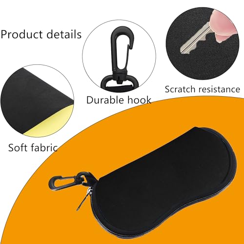Image of Sunglass Case Soft Glasses Case 2 Pack Eyeglass Case With Hook Sunglass Organizer For Women