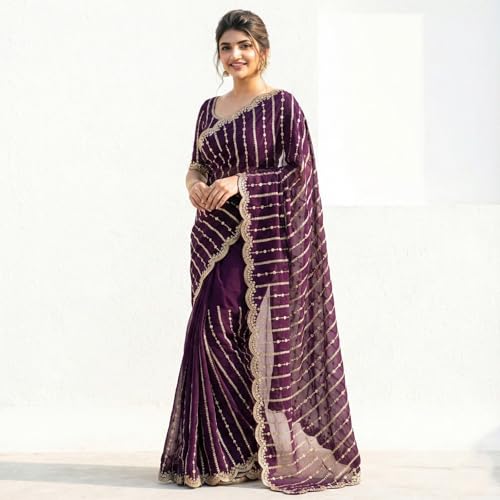 Image of Amazon Brand - Tavasya Womens Saree