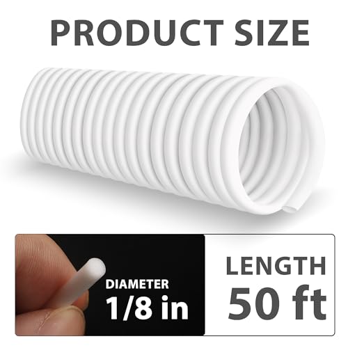 Image of U0U 50Ft Backer Rod 1 /8 Inch,Foam Backer Rod Caulk Saver for Gaps and Joint Concrete Filling,White Concrete Expansion Joint Filler (1 /8 inch *50 feet)