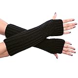 Fingerlose Strickt Winter Fingerlose Kleidung Zubehör Winterhandschuhe Ärmel für Frauen Winter Warm Unisex für Fäustlinge Weiche warme