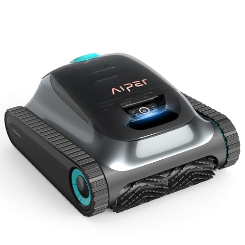 AIPER Scuba S1 Limpiafondos Piscina, 150Min Funcionamiento Automático, Limpia Paredes y Línea de Flotación, Smart Navigation 2.0, para Piscinas Enterradas de hasta 150m²