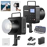 NEEWER Q4 400Ws 2.4G TTL Outdoor Studio Flash (New Look), 1/8000s HSS/2800mAh Battery/30W Modeling Lamp/400 Full Power Flash Strobe Light Photography Bowens Mount Monolight with Cleaning Cloth