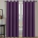 H.VERSAILTEX Blackout Room Darkening Curtains Window Panel Drapes - (Plum Purple Color) 2 Panels, 52 inch Wide by 84 inch Long Each Panel, 8 Grommets/Rings per Panel