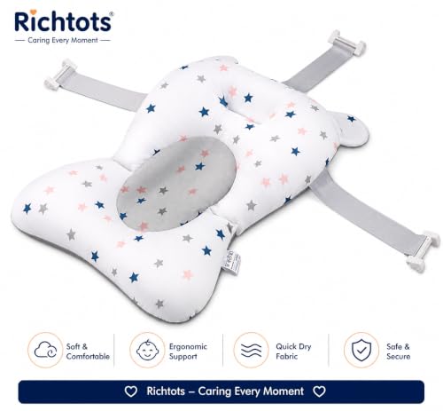 Image of Premium Baby Bath Pad Anti-Slip Infant Bath Cushion Newborn Bathtub Seat Infant Bath Support Cushion Mat Soft Floating Bathing Tub Seat Baby Bath Pillow Shower Bather(White) (White bath pillow)