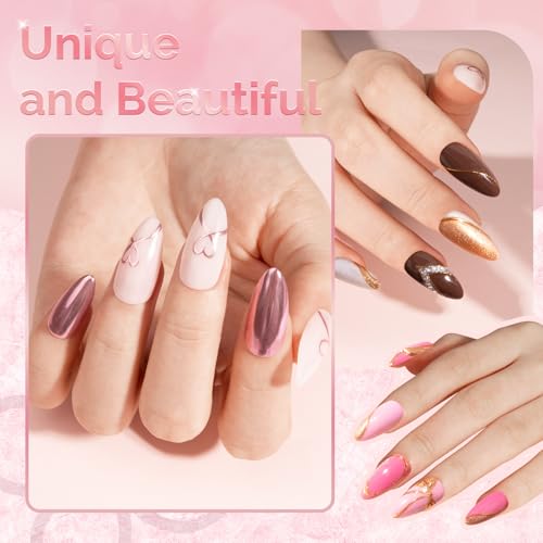 Image of MelodySusie 9Pcs Chrome Nail Powder for Gel Nails,Metallic Mirror Effect Pigment Stylish and Technological Fine Glitter for Home DIY Salon Use