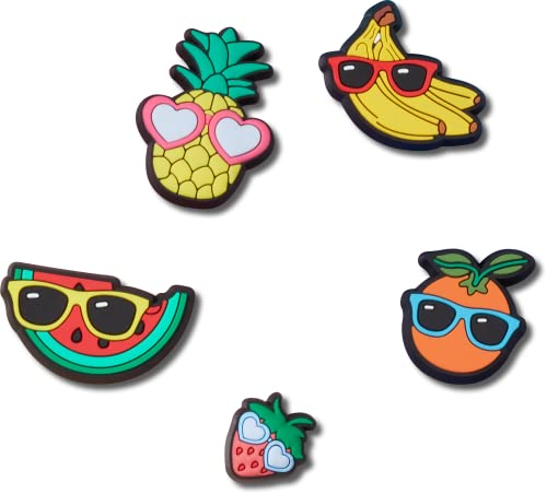 Image of Crocs 5-Pack Summer Shoe Charms | Jibbitz, Cute Fruit with Sunnies, One Size