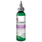 Vet's Best Dog Ear Relief Wash, Natural Ear Cleaner for Dogs with Aloe, Chamomile & Tea Tree Oil, Itch, Odor & Irritation Relief, Gentle Cleaning Solution, Vet Formulated, Made in USA, 4 fl oz