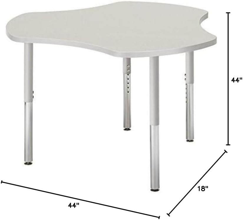 Jonti-Craft Berries 6311JCS000 Collaborative Hub Table, 44" X 47", Gray/Gray