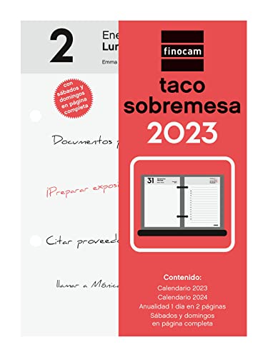 Finocam - Taco de Sobremesa 2023 2 Páginas Día Enero 2023 - Diciembre 2023 (12 meses), 85x120 mm, Español Cover
