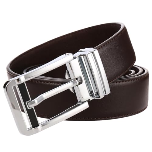 Men's Belts Business Simple Pin Buckle Genuine Leather Luxury Casual 3.5cm3