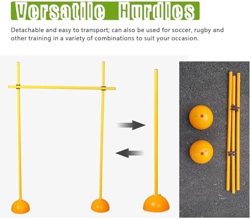 Agility Hurdles - Portable Multi-Function Speed Training Obstacles for Coaches & Athletes, Easy Setup Sports Poles for Enhanced Agility & Performance.