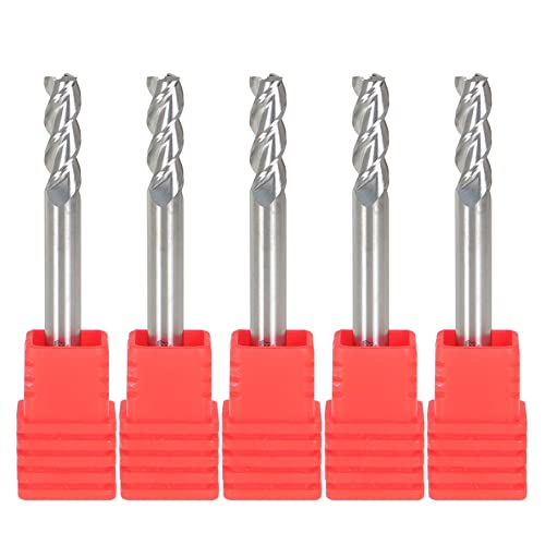 Image of waltyotur Carbide End Mill 3 /16 Diameter x 9 /16 Cutting Length x 2 Overall Length 5 Pieces