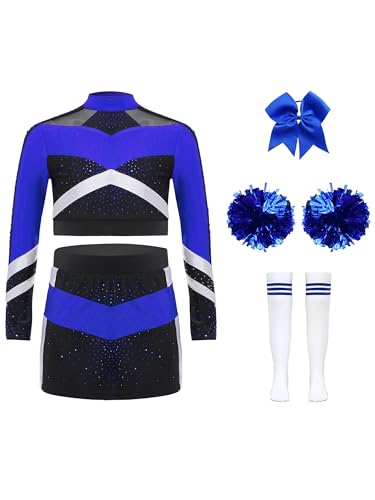 Disfraz de Animadora para Niñas Azul Talla 16 Años