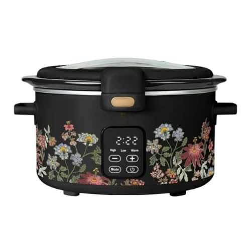 Wonderful 4 Qt Digital Slow Cooker Electric Cooker Pot with Automatic Warm & Hinged Locking Lid, Non-Skid Feet